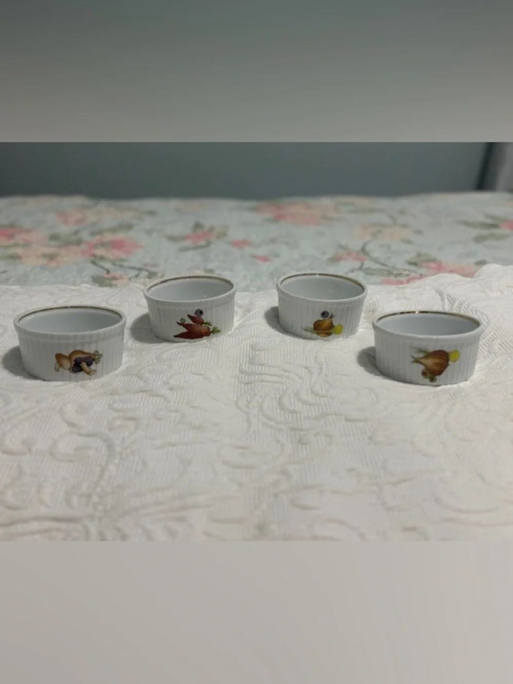 Louis Lourioux  France Set of 4 Ramekins, Vegetables
